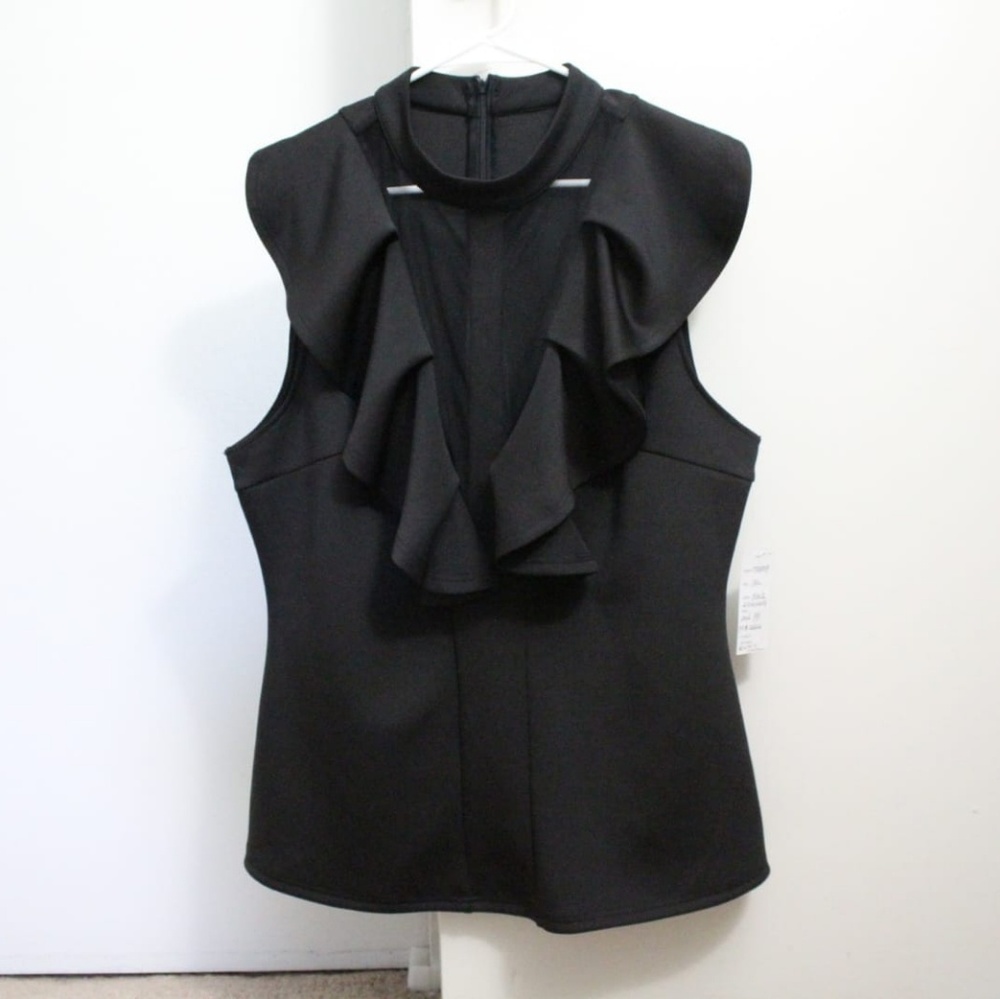 Flutter sleeve and mesh top